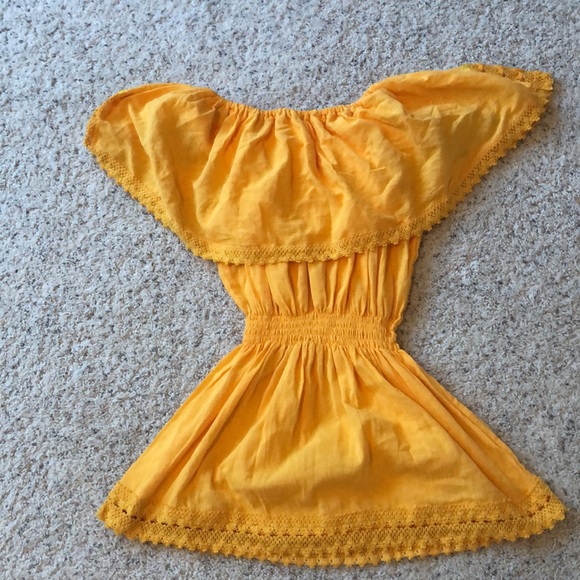 Mustard color embroidered blouse - Picture 2 of 2